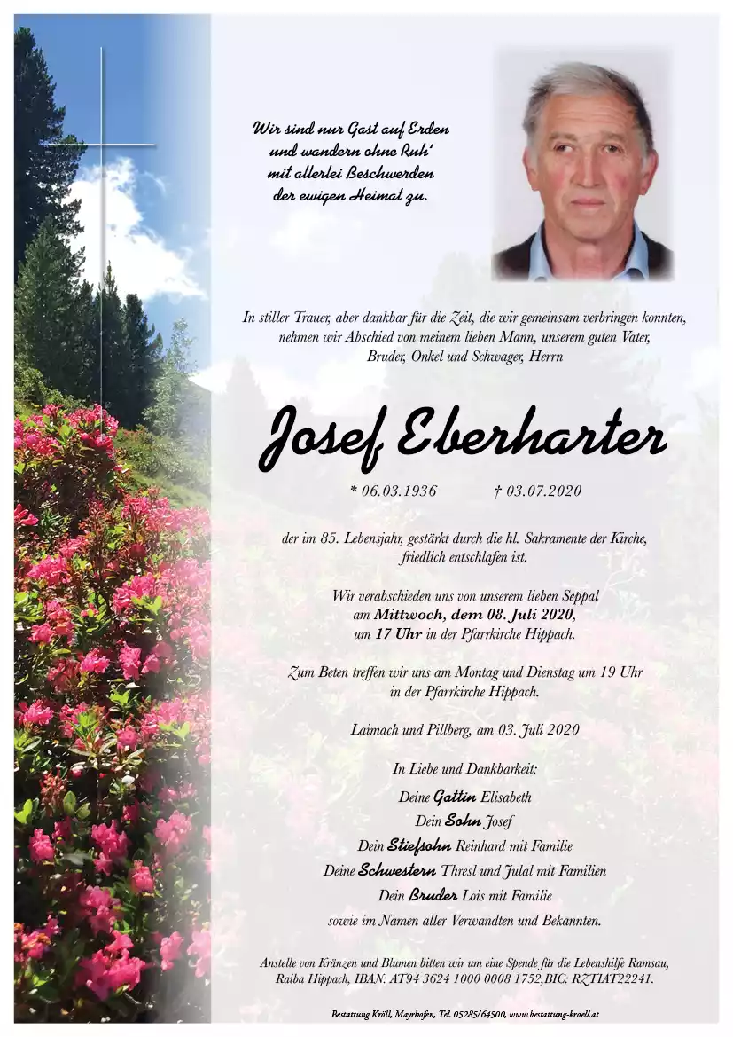 Parte von Josef Eberharter